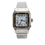 Stainless Steel &amp; 18k Yellow Gold Santos De Galbee Automatic Watch, Medium Model 2961