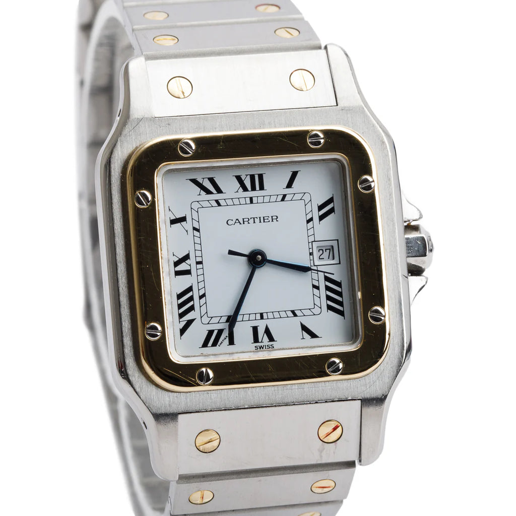 Stainless Steel &amp; 18k Yellow Gold Santos De Galbee Automatic Watch, Medium Model 2961
