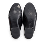 Noir Supple Goatskin Leather Catena Mules, Size 38.5 w/ Box