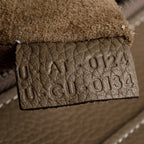 Taupe Calfskin Micro Luggage Tote
