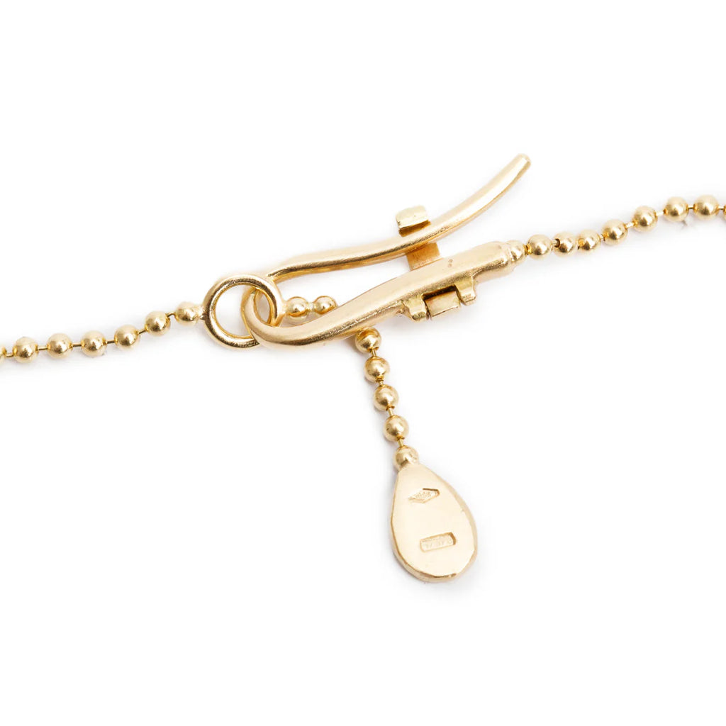 Vintage 18k Yellow Gold Rock Crystal Chandelier Drop Necklace
