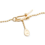 Vintage 18k Yellow Gold Rock Crystal Chandelier Drop Necklace