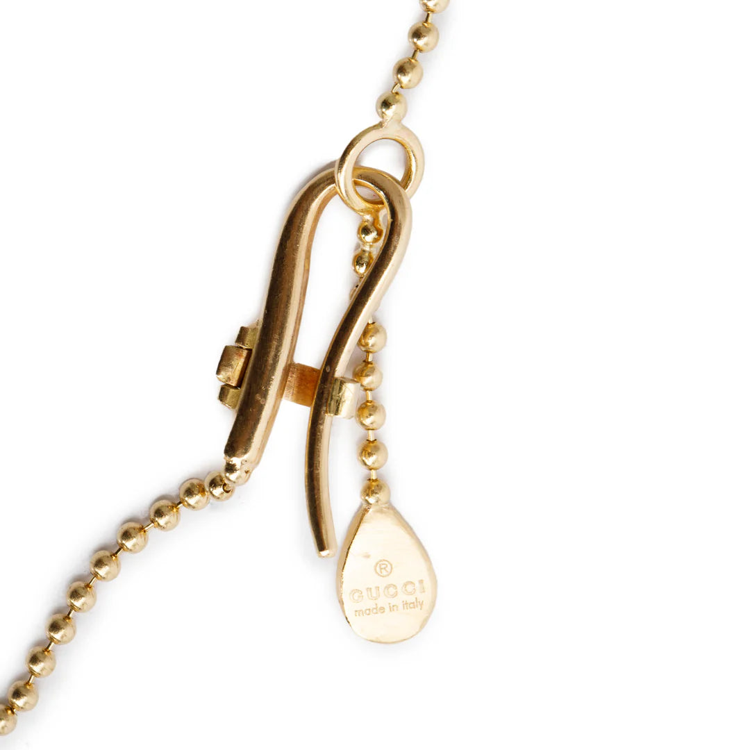 Vintage 18k Yellow Gold Rock Crystal Chandelier Drop Necklace