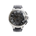 Stainless Steel Ballon Bleu de 44 MM Automatic Chronograph Watch Black Dial 3109