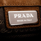 Brown Suede Messenger Bag