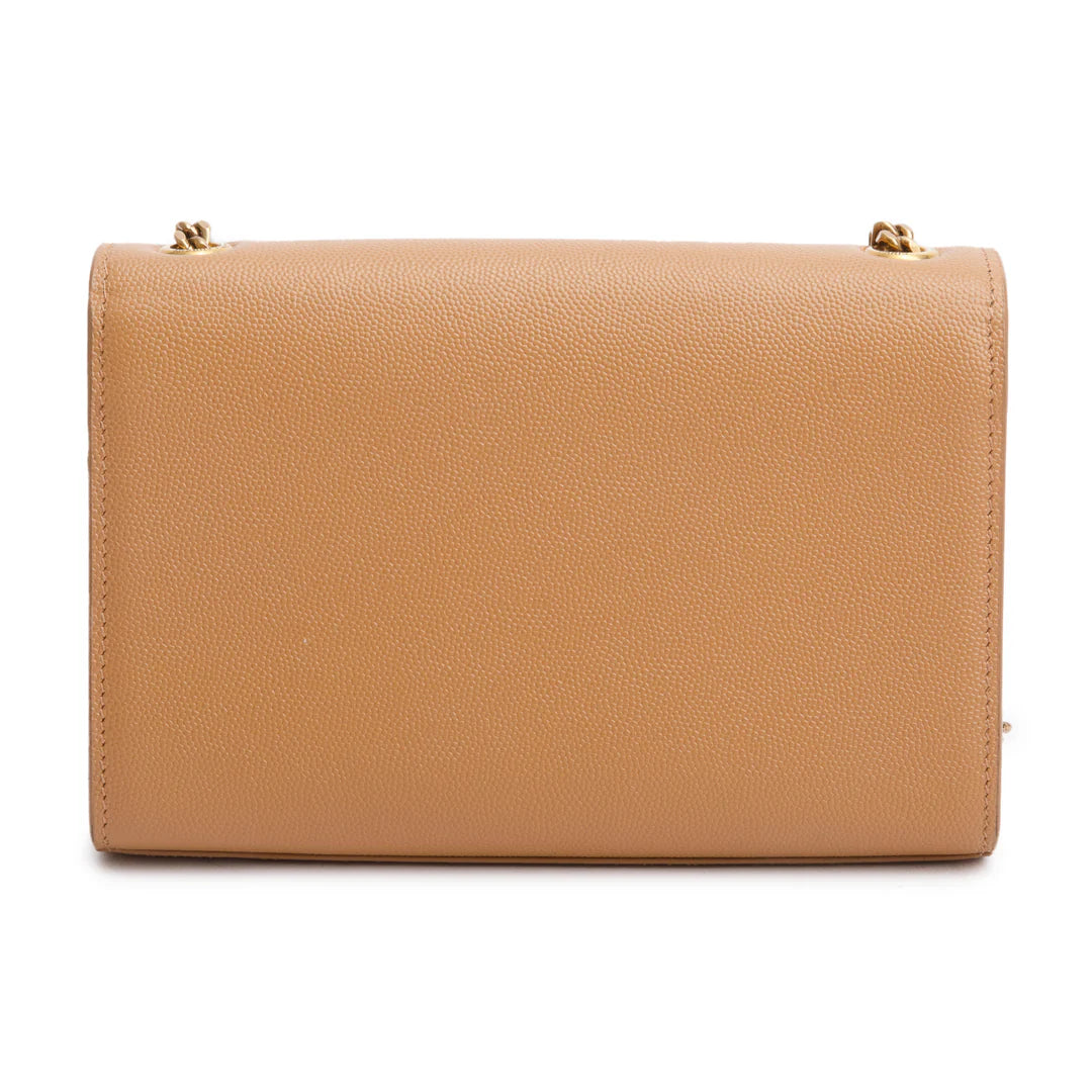 2020 Beige Grain de Poudre Leather Small Monogram Kate Satchel