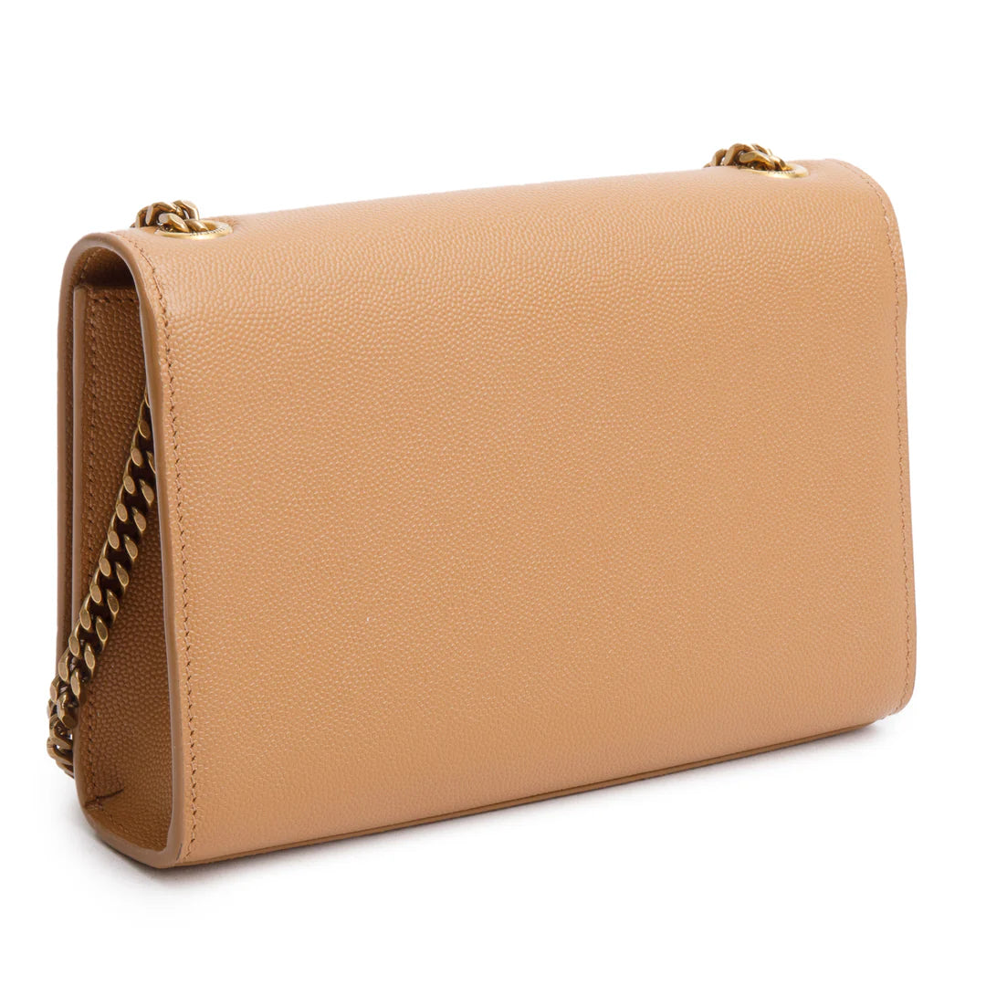2020 Beige Grain de Poudre Leather Small Monogram Kate Satchel