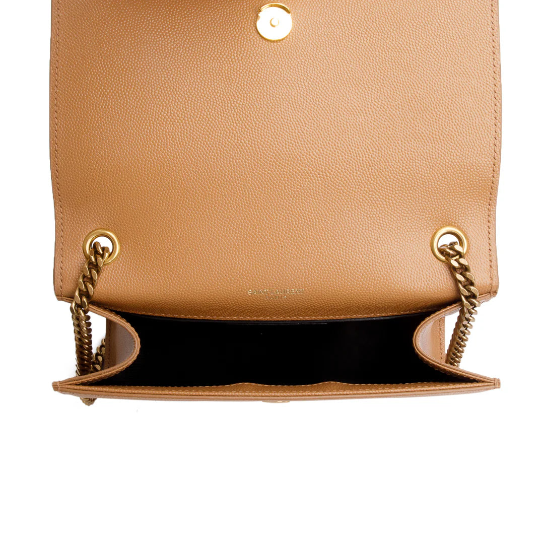 2020 Beige Grain de Poudre Leather Small Monogram Kate Satchel