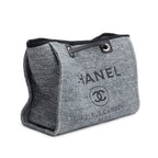 Grey Tweed Small Deauville Shopping Tote w/ Box &amp; Authenticity Card