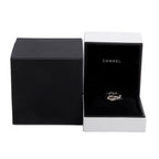 18k White Gold Quilted Coco Crush Band Ring, Size 57 8, Small Version w/ Box