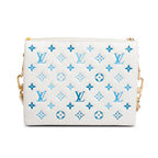 2024 White Lambskin Embossed Monogram By The Pool Coussin PM w/ Box, Scarf &amp; Receipt