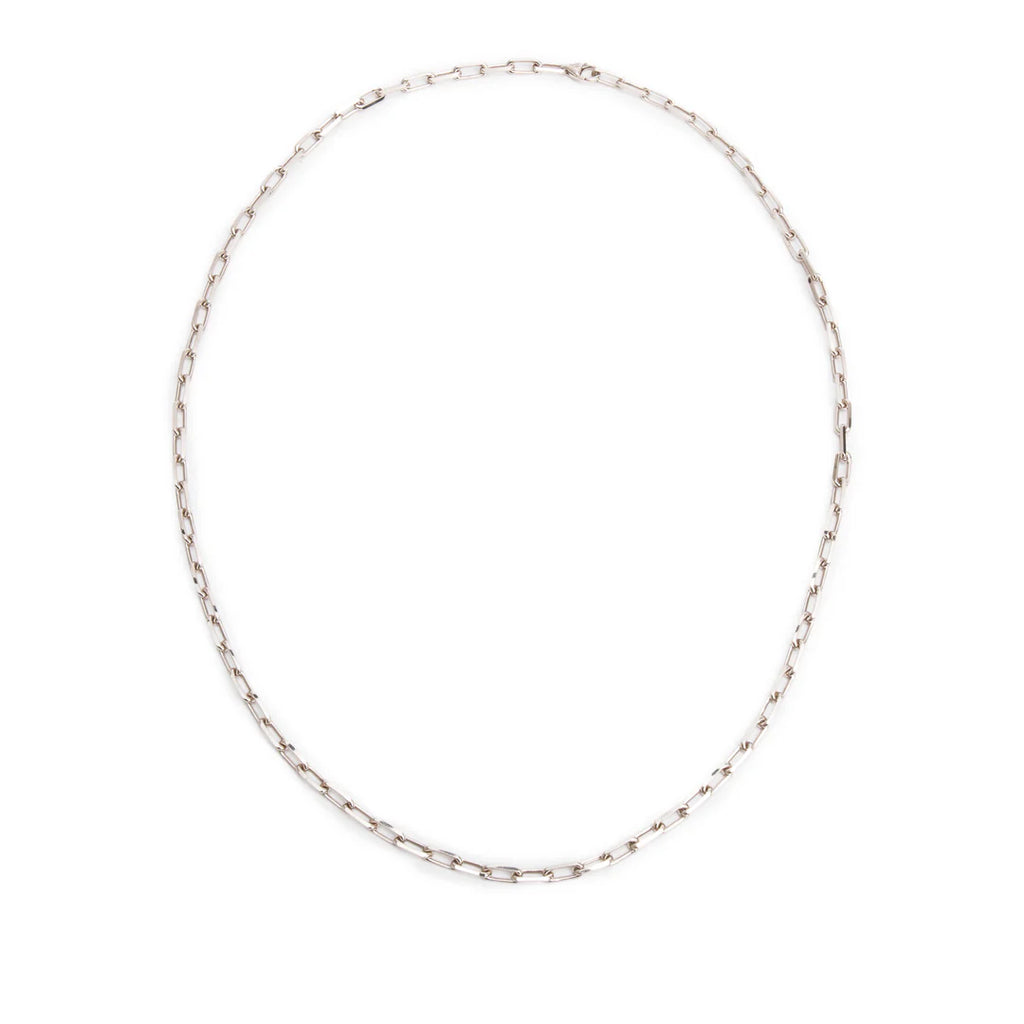 18k White Gold Santos de Chain Necklace, Small Model w/ Box