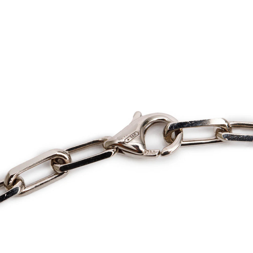 18k White Gold Santos de Chain Necklace, Small Model w/ Box