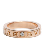 BVLGARI Bvlgari 18k Rose Gold Diamond Band Ring, Size 6.75 w/ Box