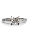 Platinum 1.04 ct. Princess Cut Diamond Novo Engagement Ring, Size 5.5 w/ Box &amp; Paperwork