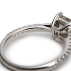 Platinum 1.04 ct. Princess Cut Diamond Novo Engagement Ring, Size 5.5 w/ Box &amp; Paperwork