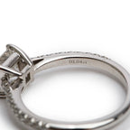 Platinum 1.04 ct. Princess Cut Diamond Novo Engagement Ring, Size 5.5 w/ Box &amp; Paperwork