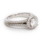 14k White Gold Love Diamond Engagement Ring, Size 6.75 w/ Box