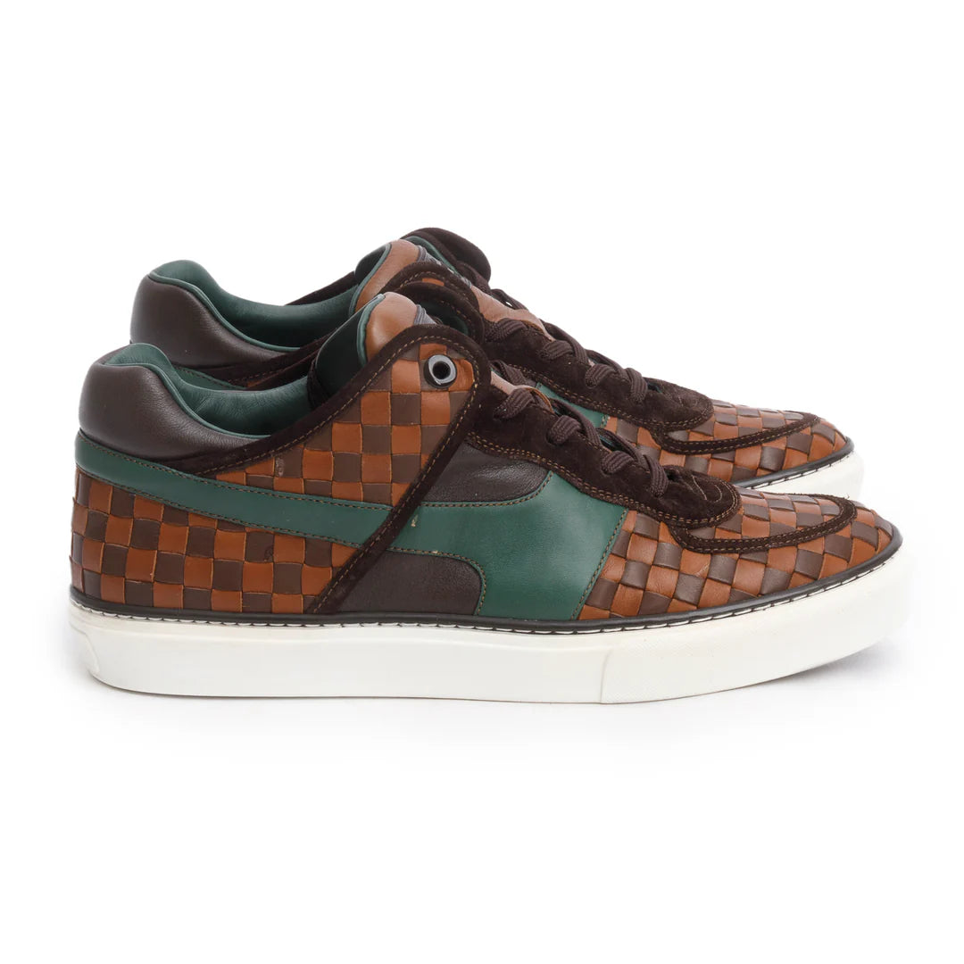 Damier Ebene Low-Top Trainer Sneakers, Men's Size 8