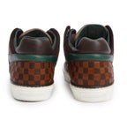 Damier Ebene Low-Top Trainer Sneakers, Men's Size 8