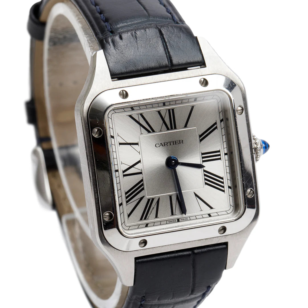 2023 Stainless Steel Santos Dumont Watch, Small Model 4242 w/ Box, Papers &amp; Extra Strap