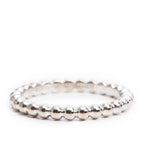 18k White Gold Perlee Pearls of Gold Ring, Medium Model Size 59 8.75 w/ Box &amp; Certificate
