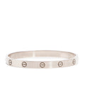 18k White Gold Love Bracelet, Size 18 w/ Box &amp; Certificate