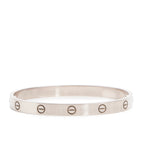 18k White Gold Love Bracelet, Size 18 w/ Box &amp; Certificate