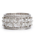 Platinum Diamond Victoria Ring, Size 8 w/ Box