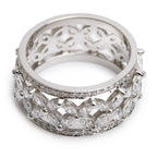 Platinum Diamond Victoria Ring, Size 8 w/ Box