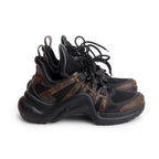 Monogram Trim Black LV Archlight Sneakers, Size 39 w/ Box
