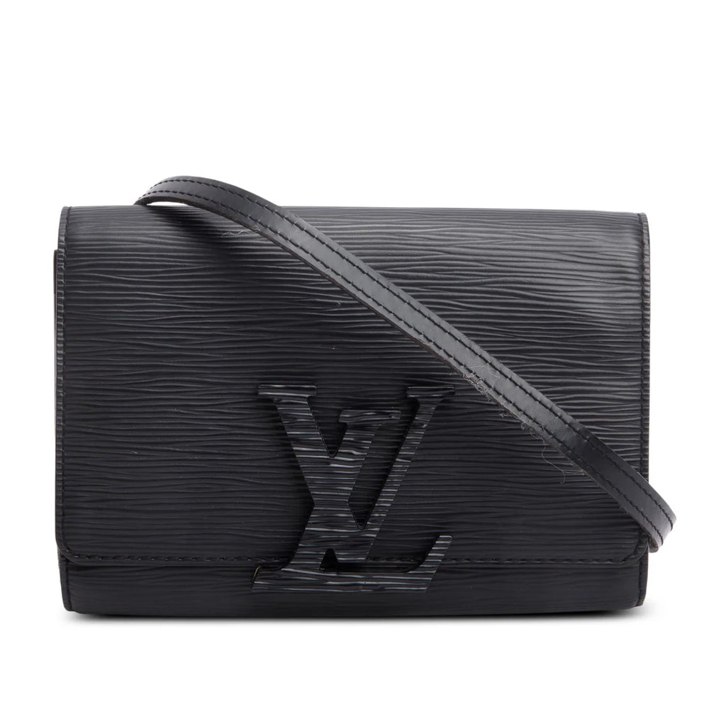 Black Epi Leather Louise Strap PM