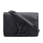 Black Epi Leather Louise Strap PM