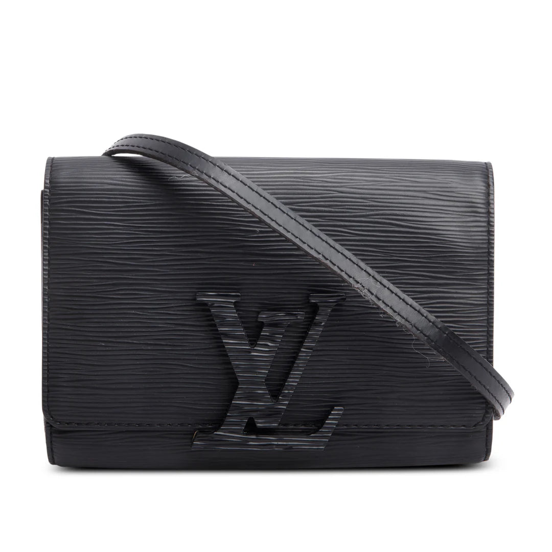 Black Epi Leather Louise Strap PM