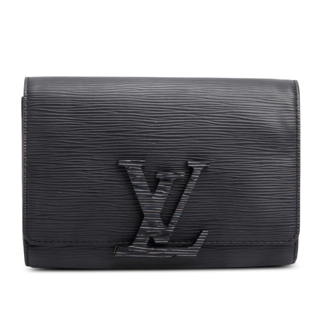 Black Epi Leather Louise Strap PM