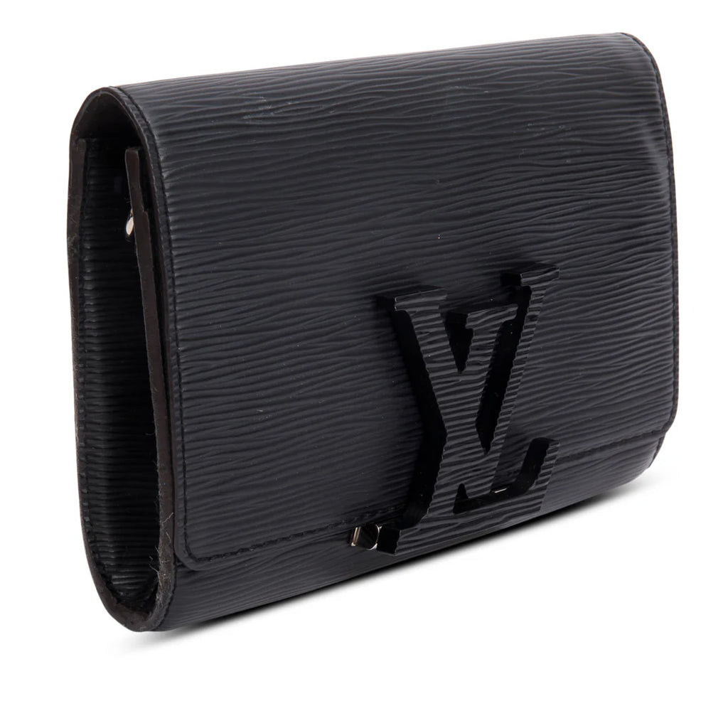 Black Epi Leather Louise Strap PM