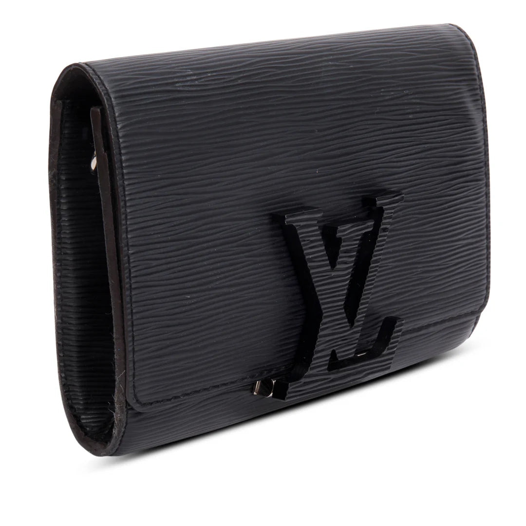 Black Epi Leather Louise Strap PM