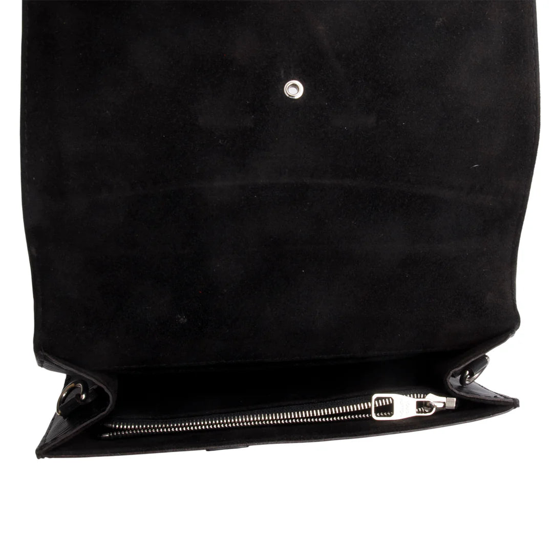 Black Epi Leather Louise Strap PM