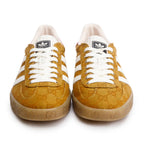 x Adidas Brown Vintage GG Monogram Gazelle Sneakers, Men's Size 7 w/ Box Coeur Cult Core