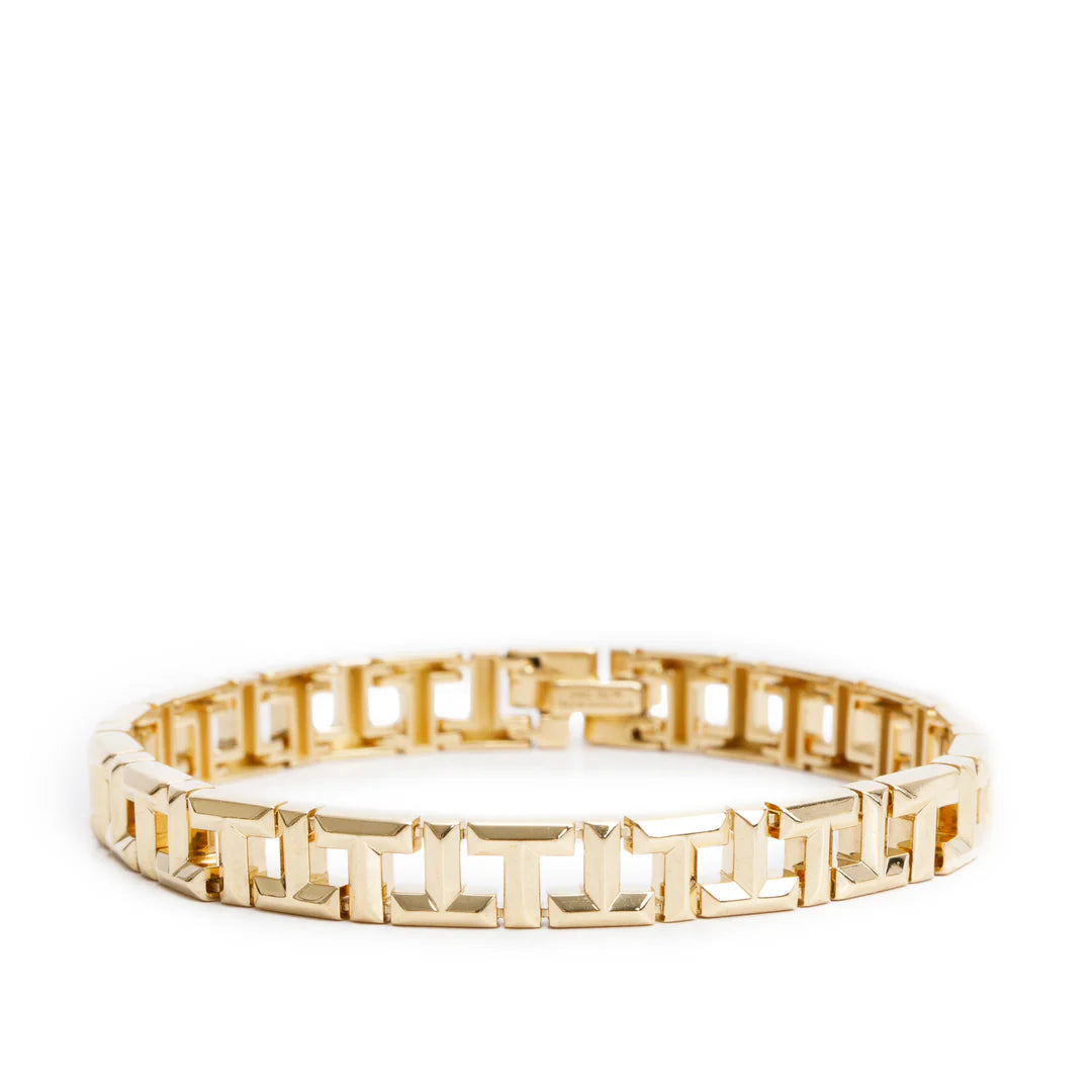18k Yellow Gold T True Narrow Link Bracelet w/ Box
