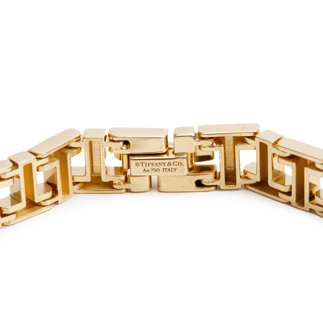 18k Yellow Gold T True Narrow Link Bracelet w/ Box