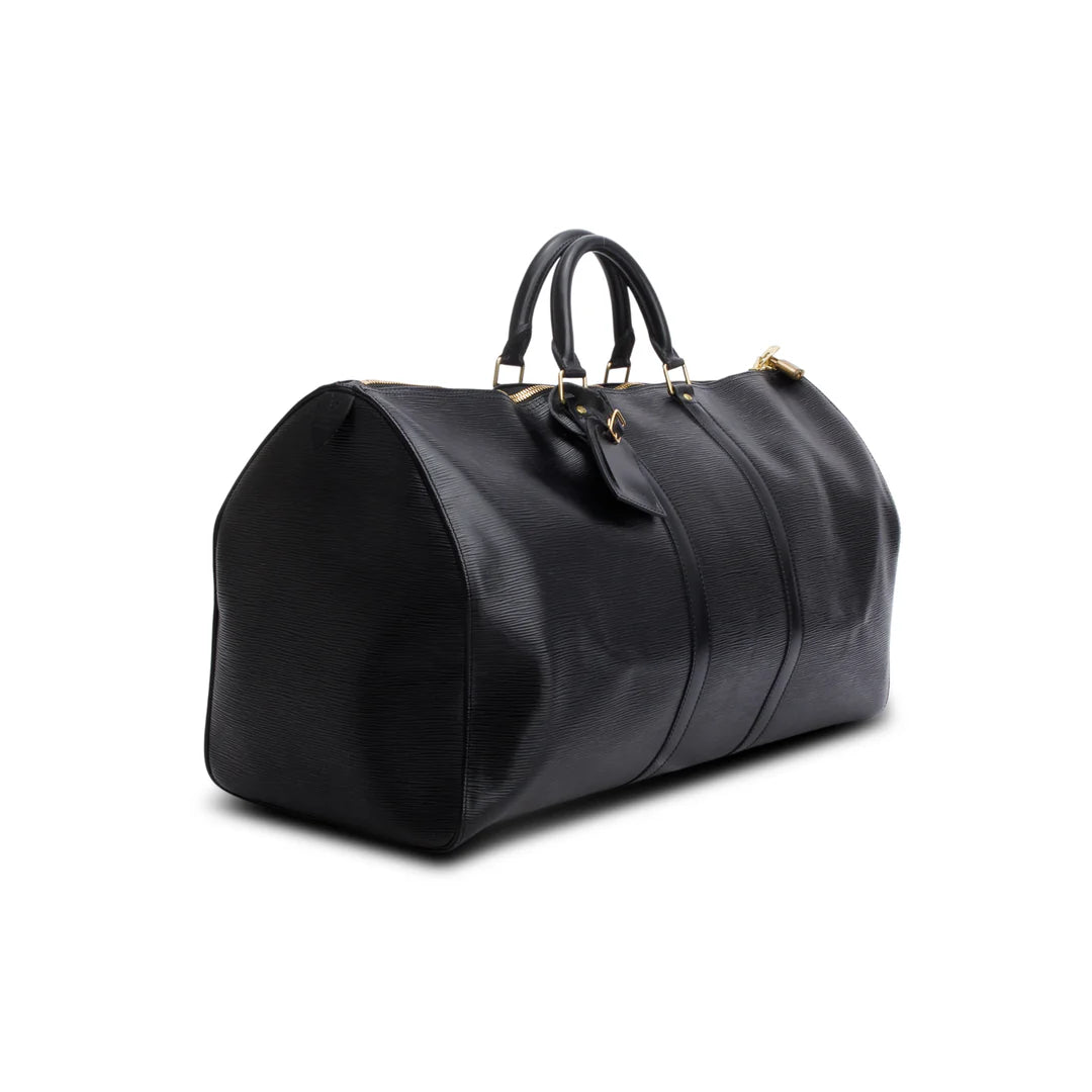Vintage Black Epi Leather Keepall 55