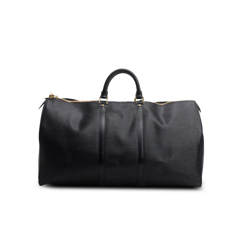Vintage Black Epi Leather Keepall 55