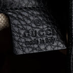 Black Grained Leather Medium Soho Chain Tote