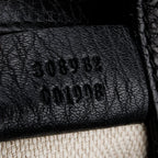Black Grained Leather Medium Soho Chain Tote