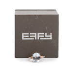 Effy 14k Rose Gold Aquamarine &amp; Diamond Ring, Size 7 w/ Box