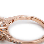 Effy 14k Rose Gold Aquamarine &amp; Diamond Ring, Size 7 w/ Box