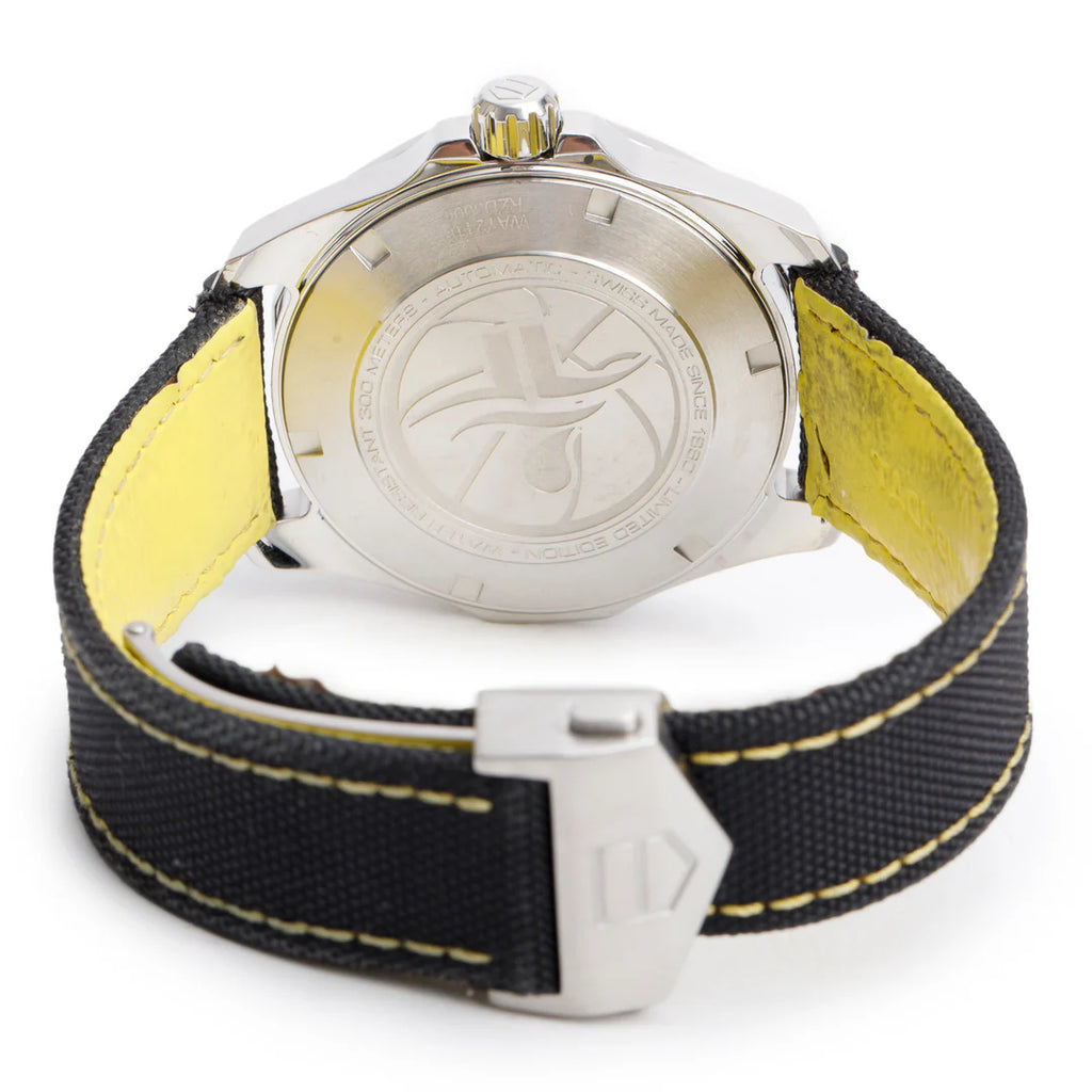 Stainless Steel Aquaracer Jeremy Lin Special Edition 41 MM Automatic Watch Grey Dial WAY211F w/ Box &amp; Papers