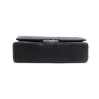 Black Quilted Lambskin Leather Classic Medium Double Flap Bag
