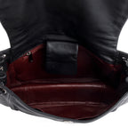 Black Lambskin Luxe Ligne Accordion Flap Bag w/ Authenticity Card